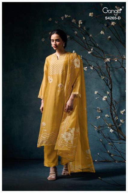 Ganga Priselle 4265 catalog wholesale unstitched salwar kameez suppliers