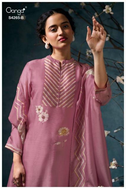 Ganga Priselle 4265 catalog wholesale unstitched salwar kameez suppliers