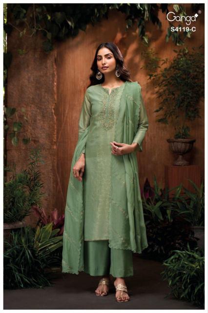 Ganga Qyra 4119 catalog salwar kameez wholesale 