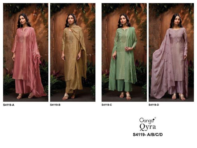Ganga Qyra 4119 catalog salwar kameez wholesale 