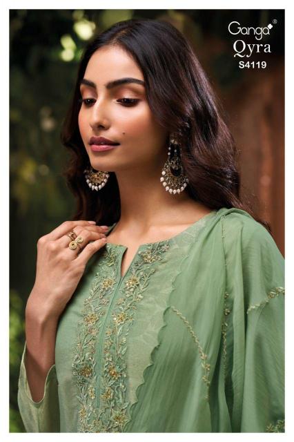 Ganga Qyra 4119 catalog salwar kameez wholesale 