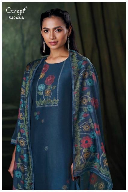 Ganga Wynsera 4243 catalog wholesale unstitched salwar kameez material online india