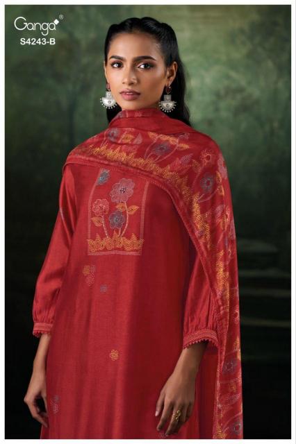 Ganga Wynsera 4243 catalog wholesale unstitched salwar kameez material online india