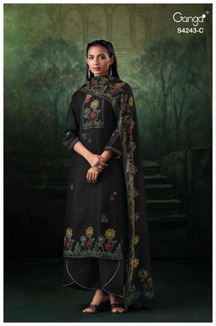 Ganga Wynsera 4243 catalog wholesale unstitched salwar kameez material online india