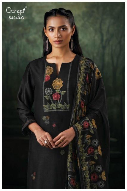 Ganga Wynsera 4243 catalog wholesale unstitched salwar kameez material online india