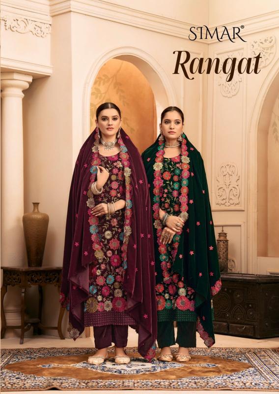 Glossy Simar Rangat catalog unstitched salwar kameez wholesalers