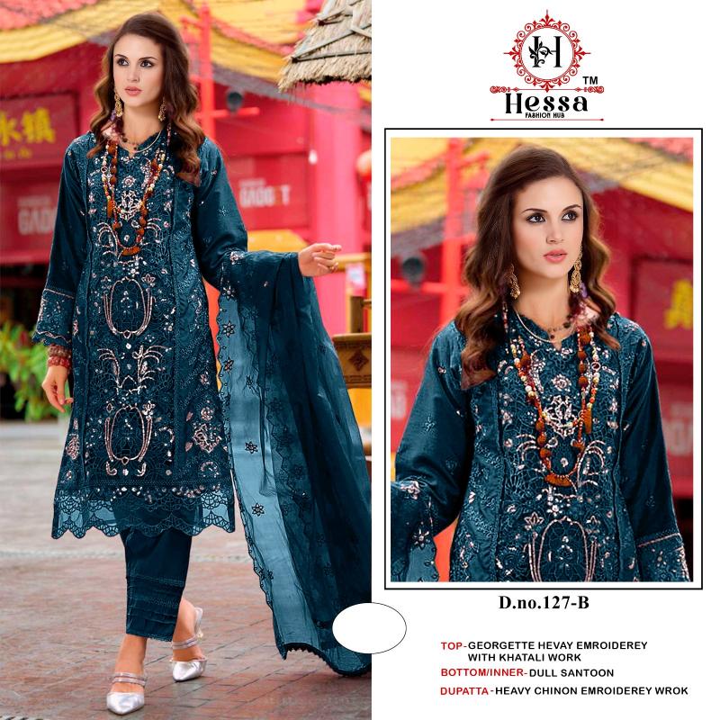Hessa 127 catalog pakistani suits wholesale online