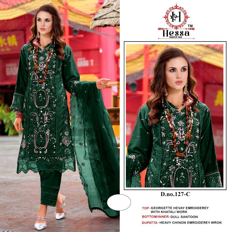 Hessa 127 catalog pakistani suits wholesale online