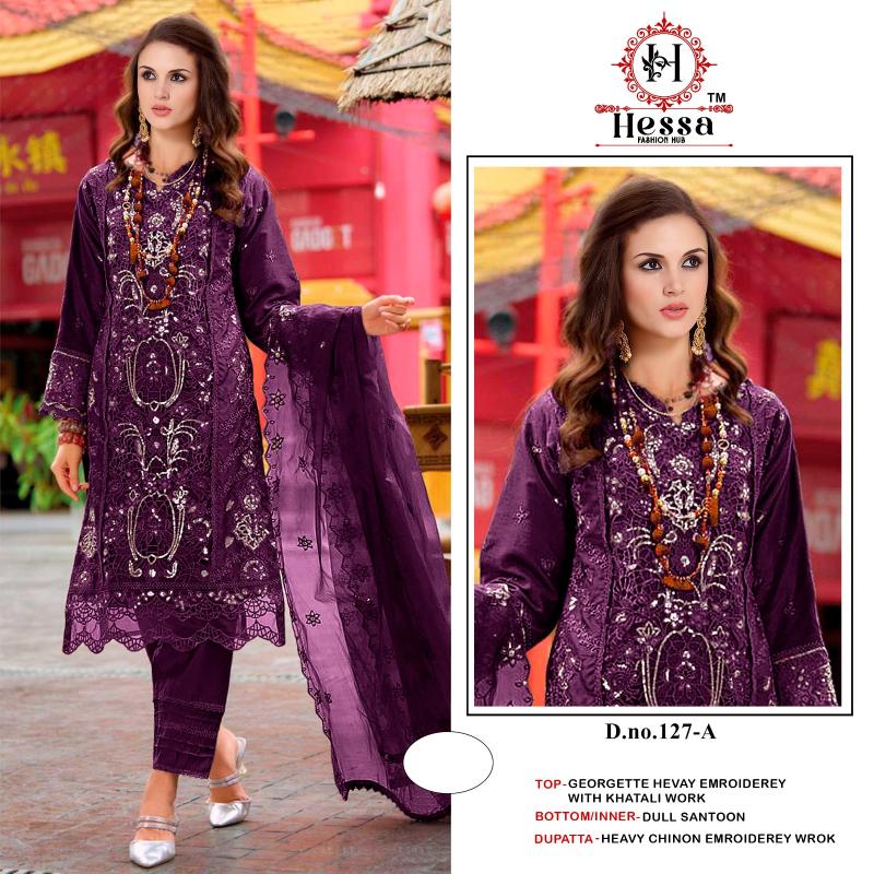 Hessa 127 catalog pakistani suits wholesale online