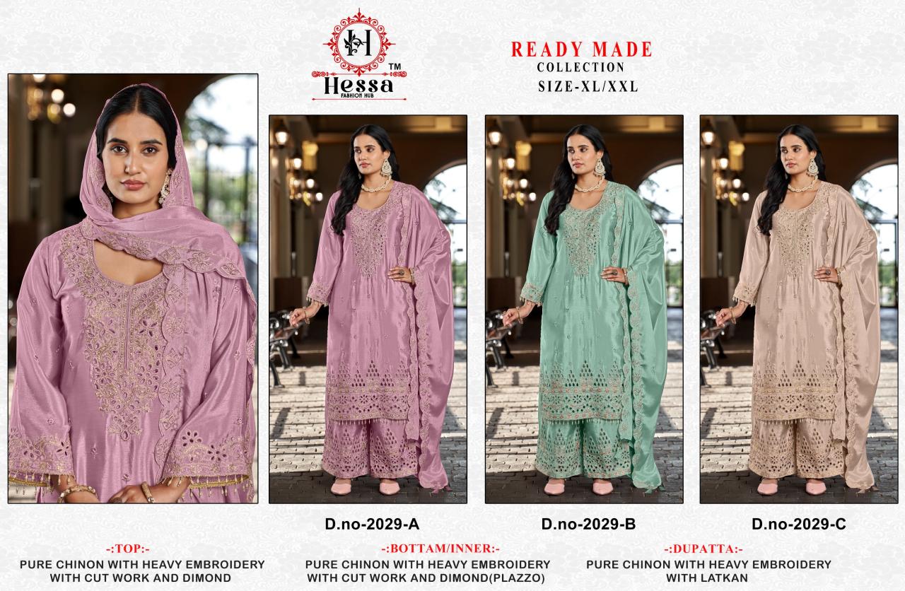 Hessa 2029 catalog pakistani replica suits wholesale