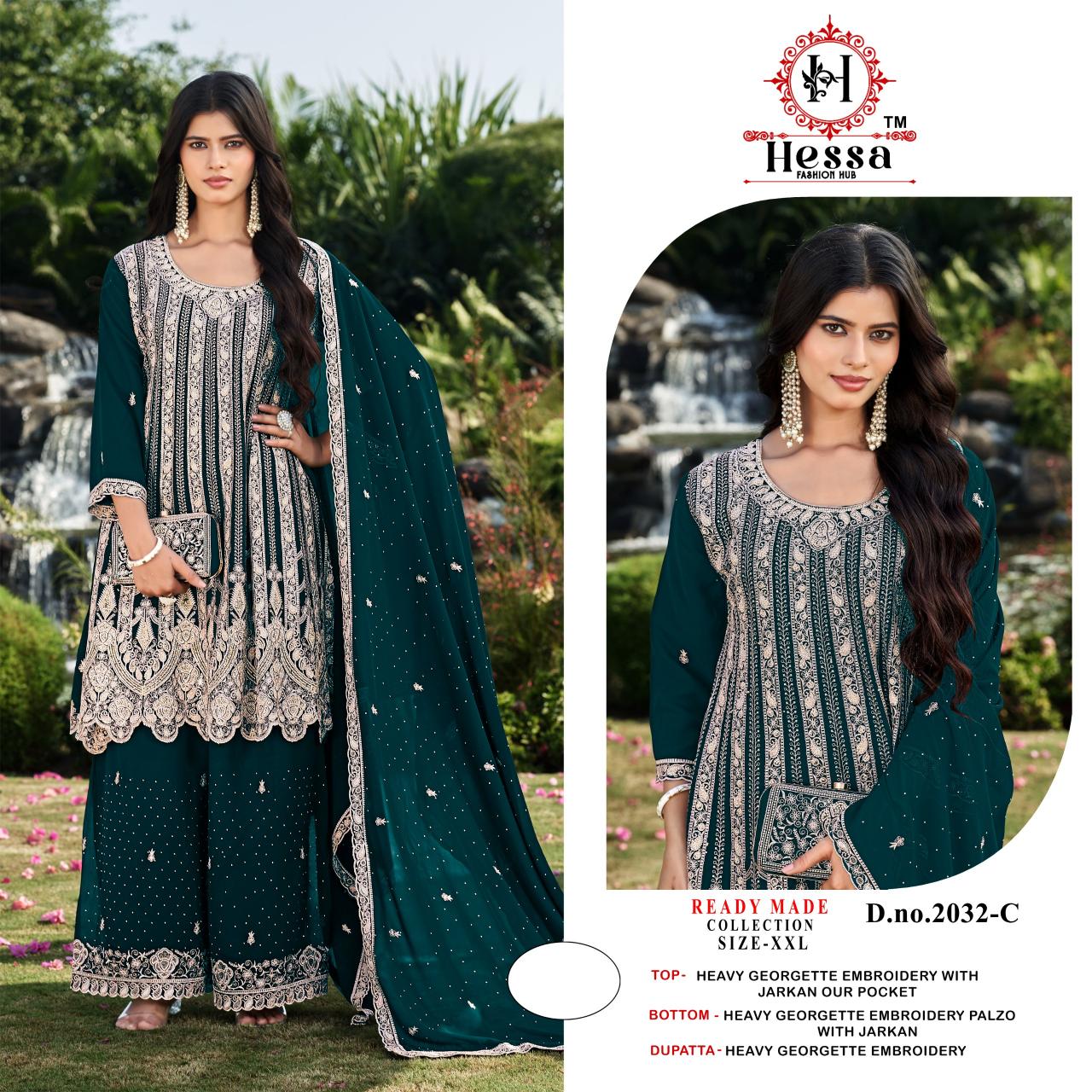 Hessa 2032 catalog pakistani suits wholesale surat