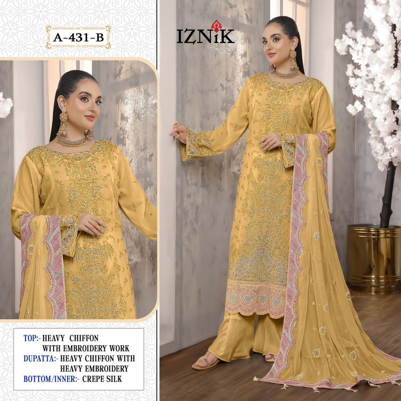 Iznik 431 Catalog pakistani replica suits wholesale