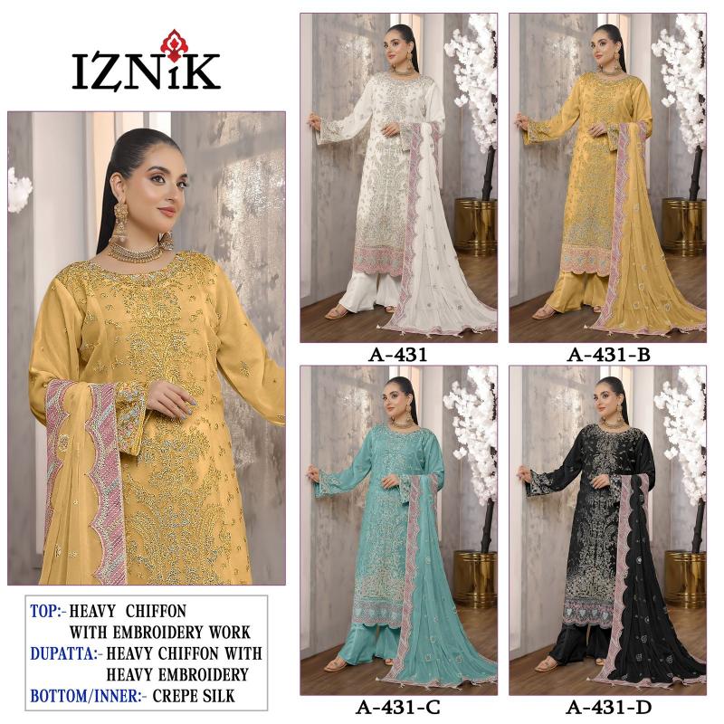 Iznik 431 Catalog pakistani replica suits wholesale
