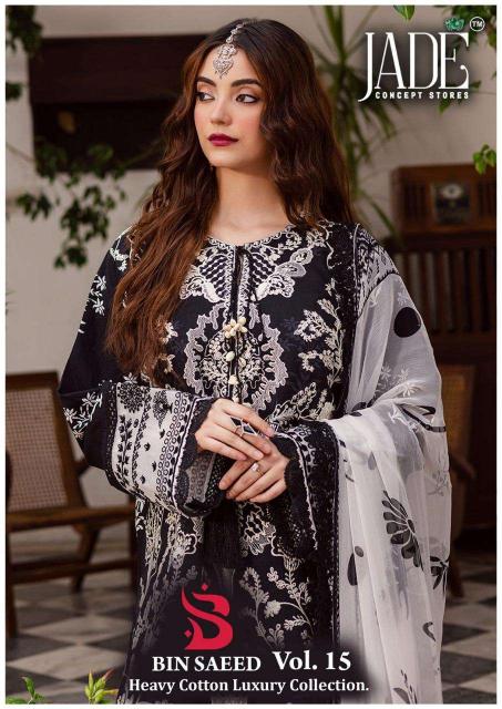 Jade Bin Saeed Vol- 15 – Readymade Karachi Kurti Pant With Dupatta