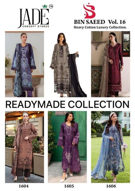 Jade Bin Saeed Vol- 16 – Readymade Karachi Kurti Pant With Dupatta