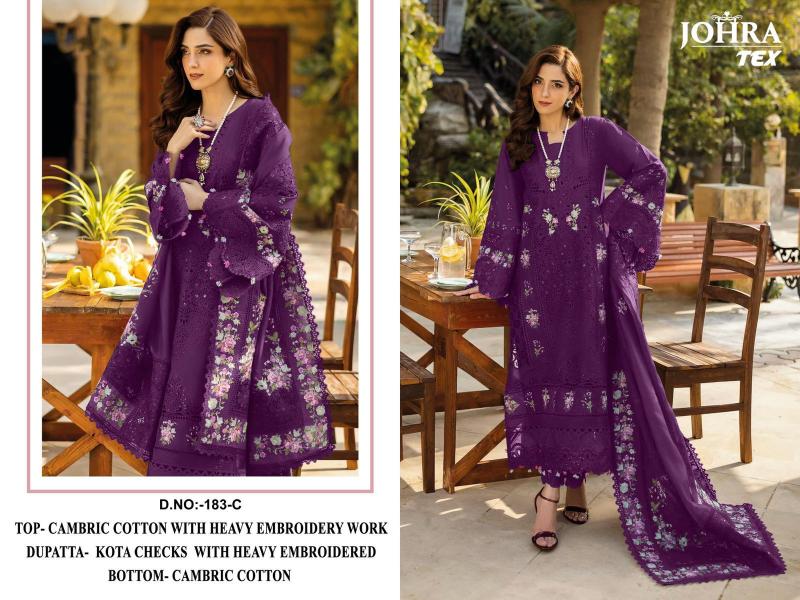 Johra Tex 183 C catalog pakistani ladies suits wholesale