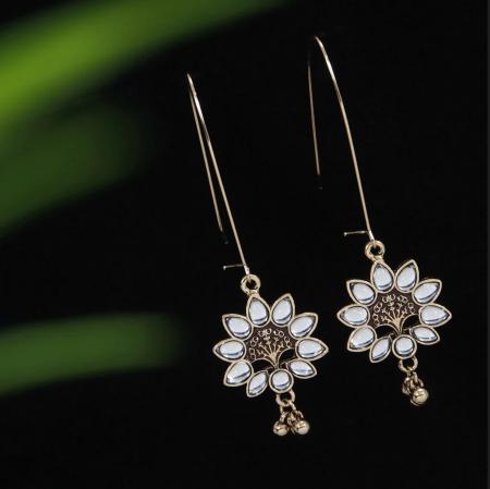 Juri craft Lunches D AER 3558 GOLD MAROON wholesale earrings shop near me