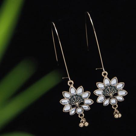 Juri craft Lunches D AER 3558 GOLD MAROON wholesale earrings shop near me