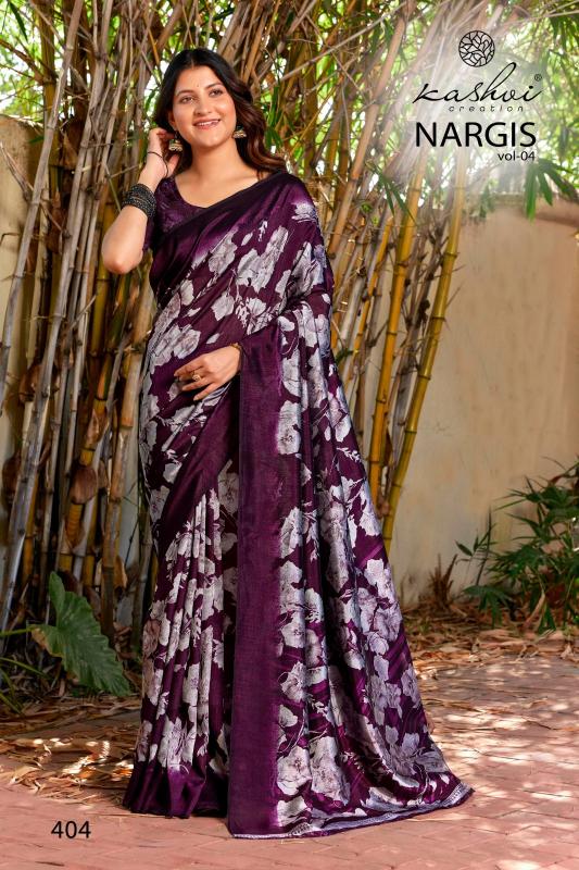 Kashvi Nargis Vol 4 catalog saree wholesale market surat gujarat