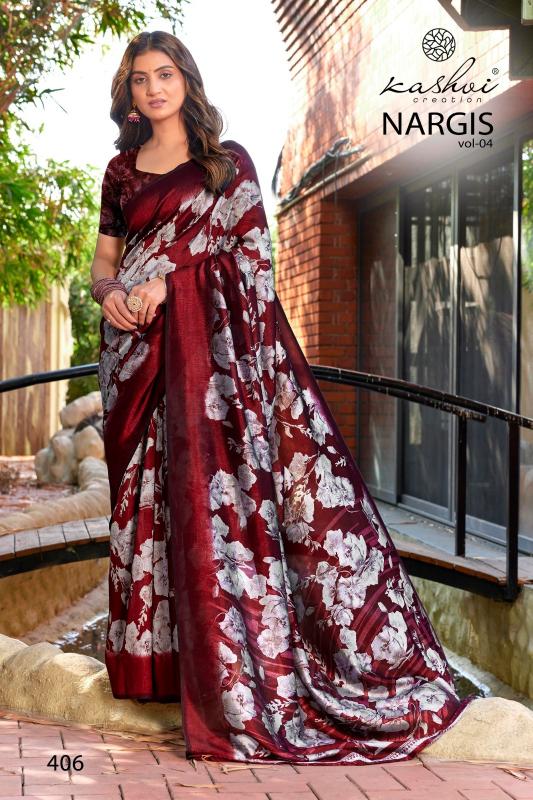 Kashvi Nargis Vol 4 catalog saree wholesale market surat gujarat