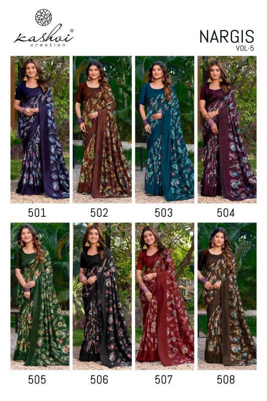 Kashvi Nargis Vol 5 catalog surat soft sarees market