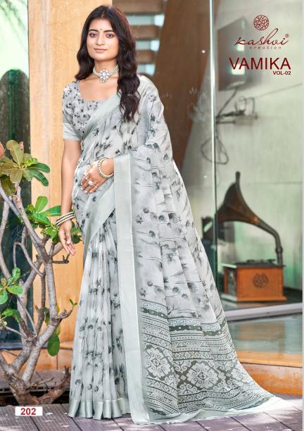 Kashvi Vamika vol 2 catalog dull moss saree