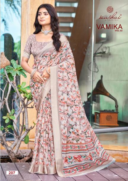 Kashvi Vamika vol 2 catalog dull moss saree