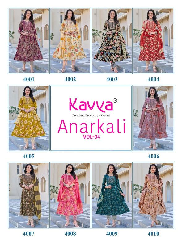Kavya Anarkali vol 4 catalog wholesale kurti market in thane