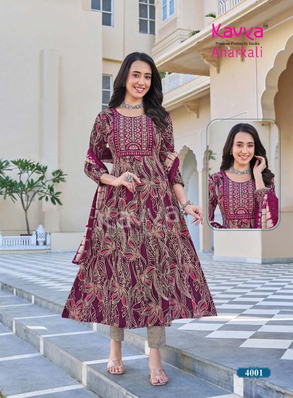 Kavya Anarkali vol 4 catalog wholesale kurti market in thane