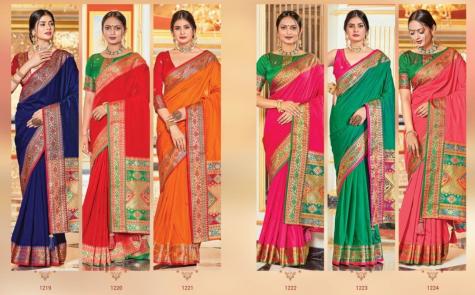 KAYAN SILK VOL  2 by Astita fancy designer SILK fabric saree wholesale with Fancy latkan