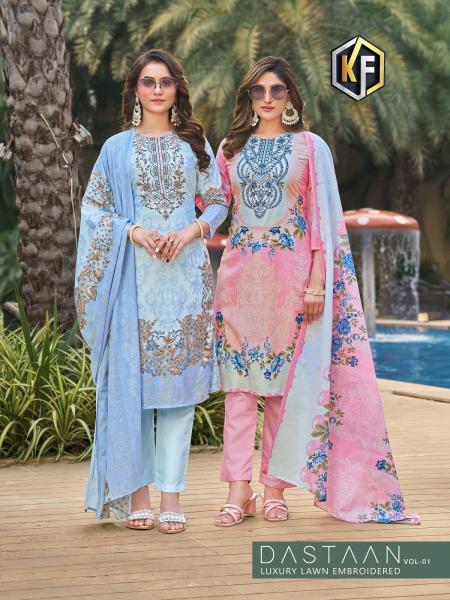 Keval fab Dastaan Vol 1 catalog pakistani lawn suits wholesale in dubai