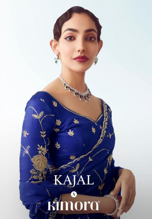Kimora Kajal vol 17 catalog Embroidery work saree 