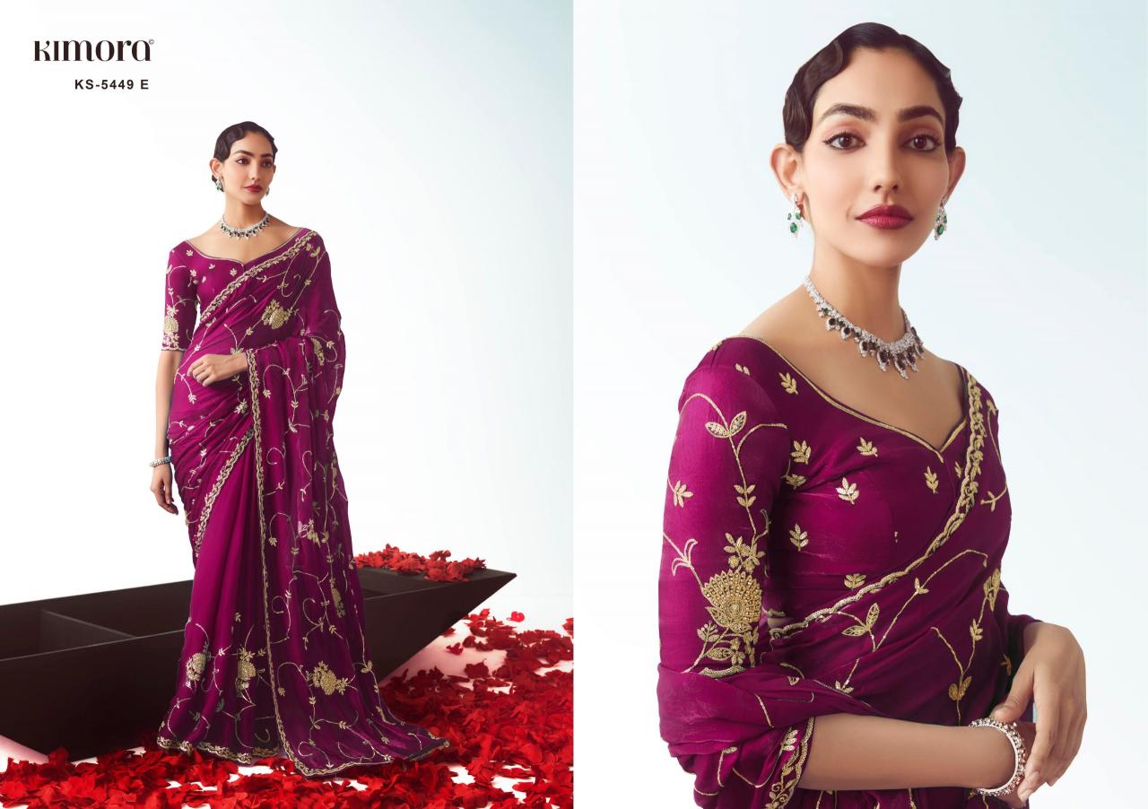 Kimora Kajal vol 17 catalog Embroidery work saree 