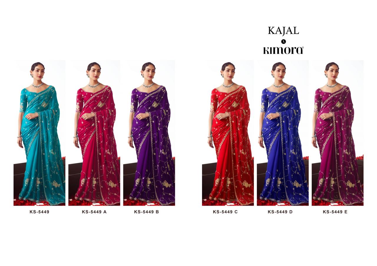 Kimora Kajal vol 17 catalog Embroidery work saree 