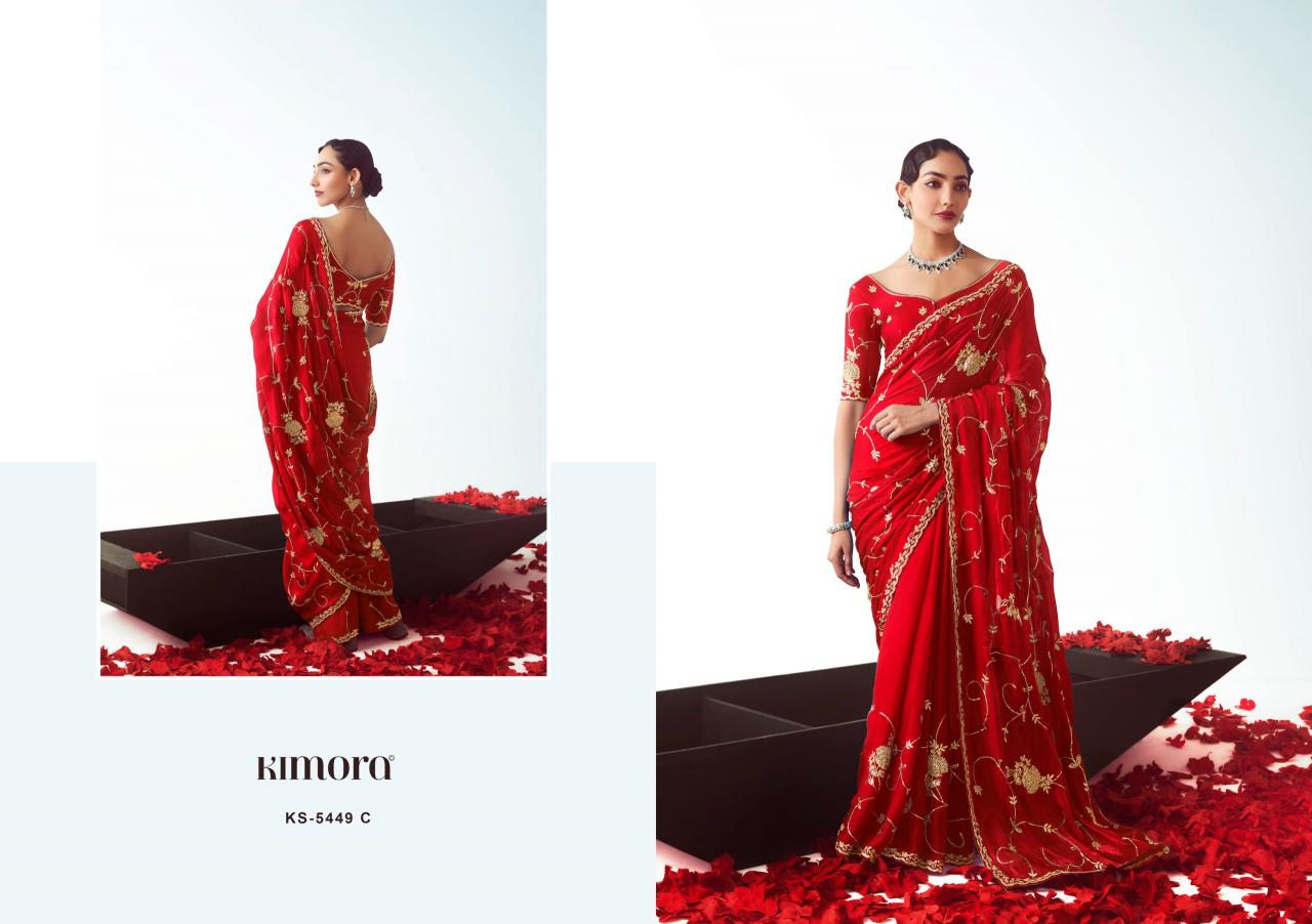 Kimora Kajal vol 17 catalog Embroidery work saree 