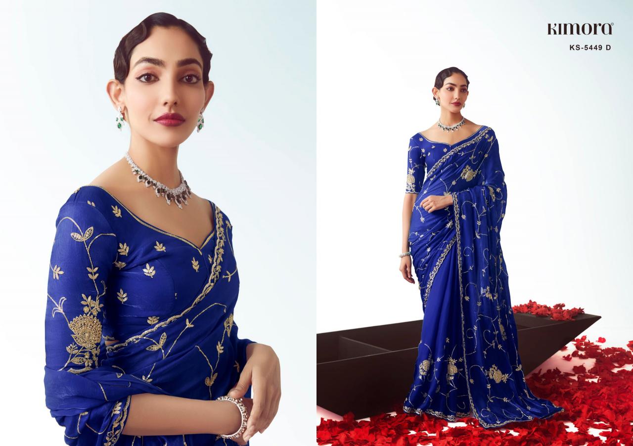Kimora Kajal vol 17 catalog Embroidery work saree 