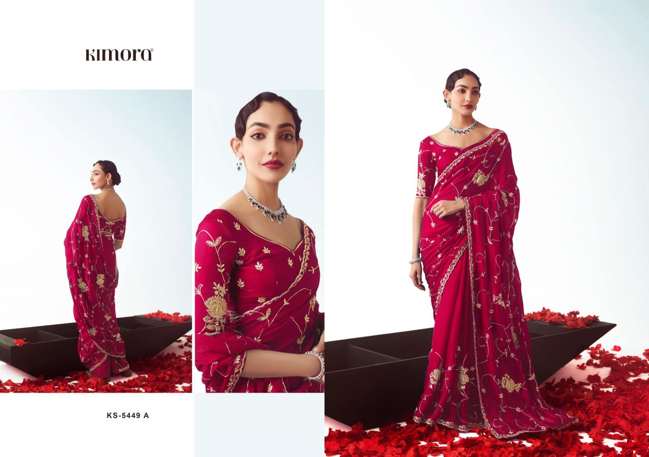 Kimora Kajal vol 17 catalog Embroidery work saree 