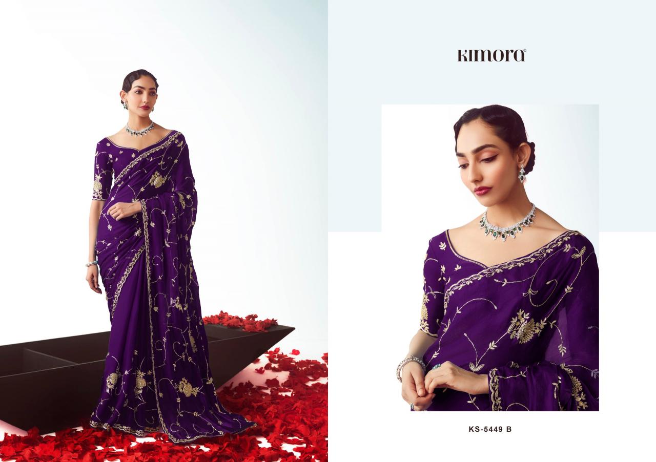 Kimora Kajal vol 17 catalog Embroidery work saree 