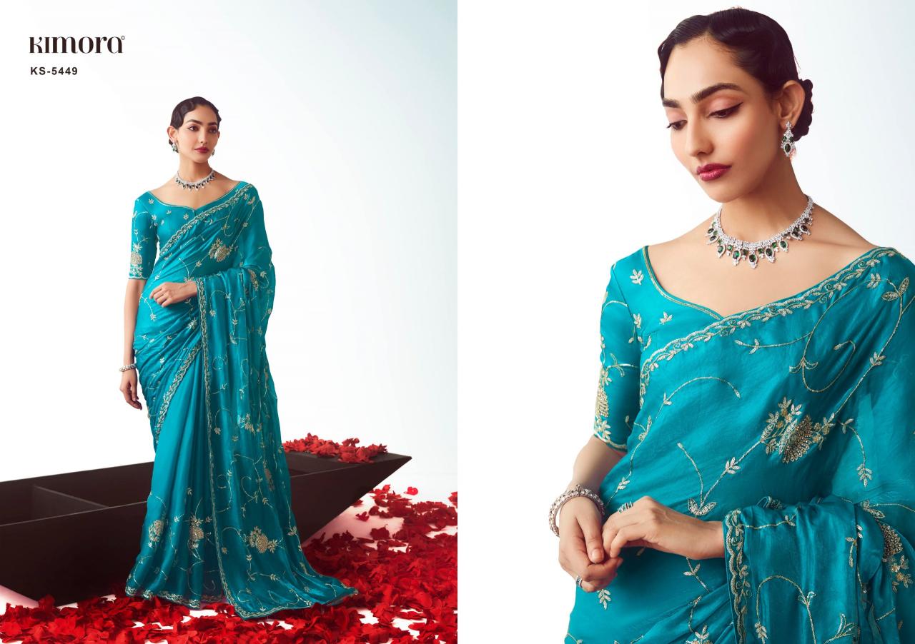 Kimora Kajal vol 17 catalog Embroidery work saree 