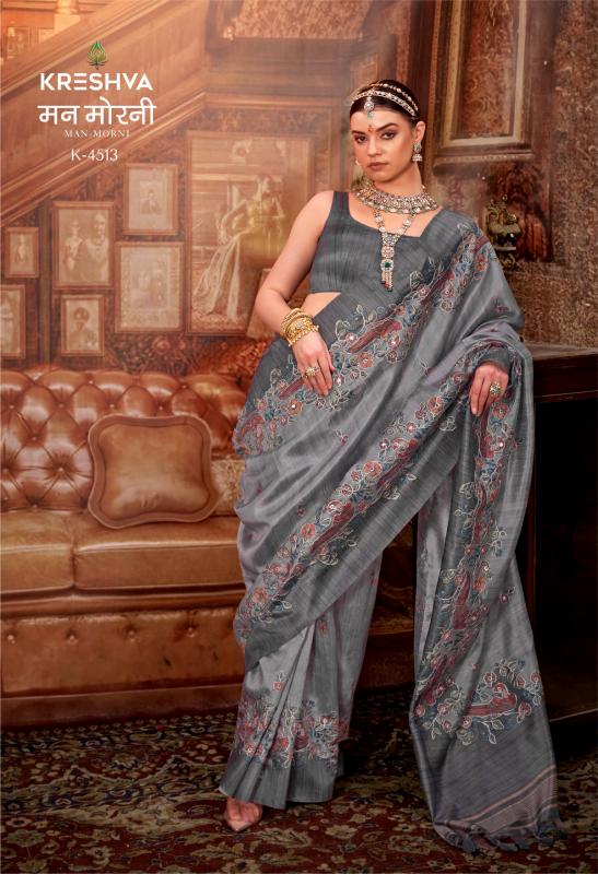 Kreshva Man Morni catalog inder sarees surat