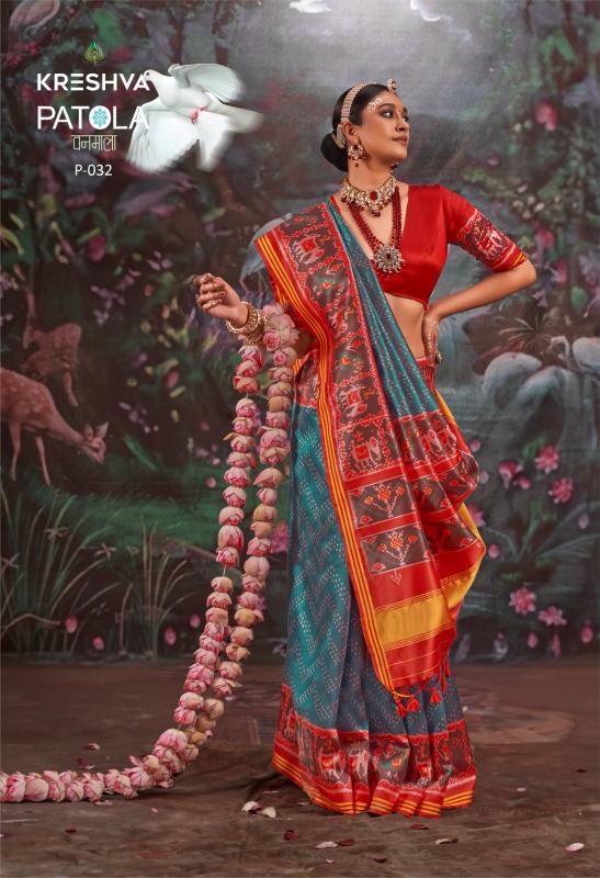 Kreshva Patola Vanmala catalog printed sarees surat