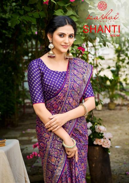 Kreshva Shanti vol 4 catalog saree wholesaler in surat