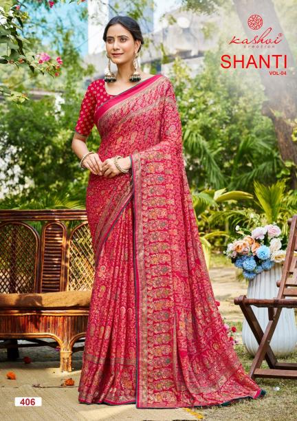 Kreshva Shanti vol 4 catalog saree wholesaler in surat