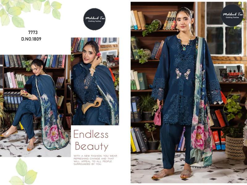 Mehboob Tex 1808 And 1809 catalog Chiffon Dupatta original pakistani suits wholesale india