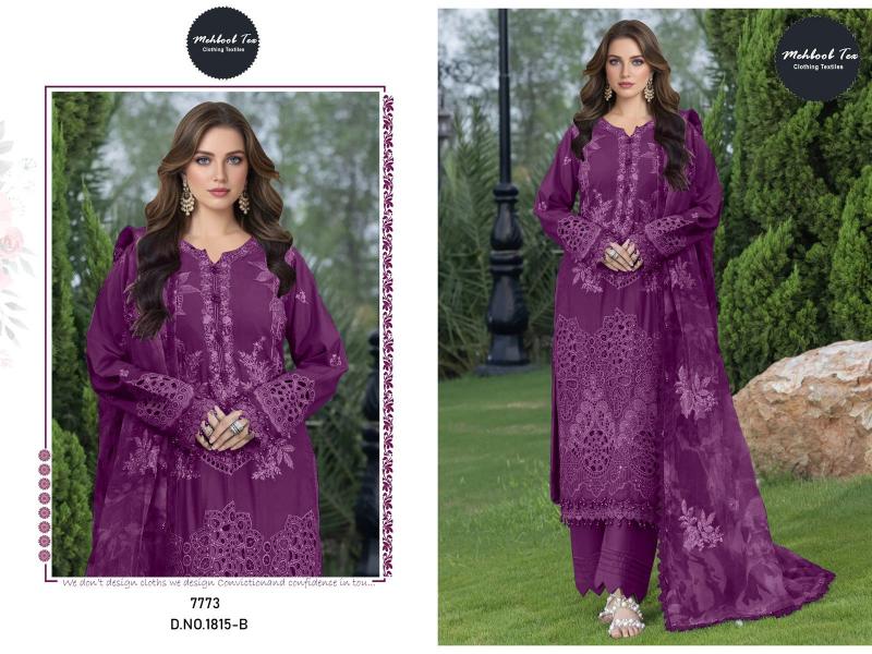 Mehboob Tex 1815 A And B catalog pakistani ladies suits wholesale in delhi