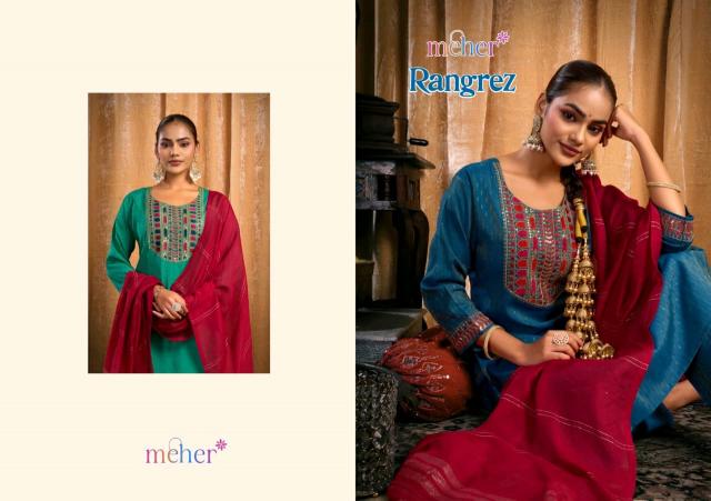 Meher presented Rangrez 3 piecs marriage collection 