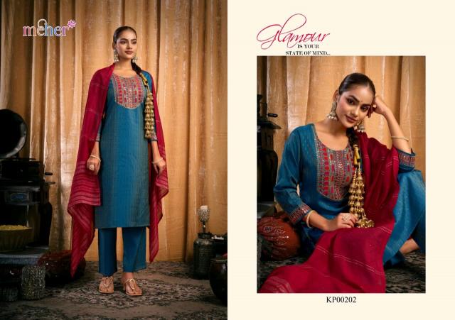 Meher presented Rangrez 3 piecs marriage collection 