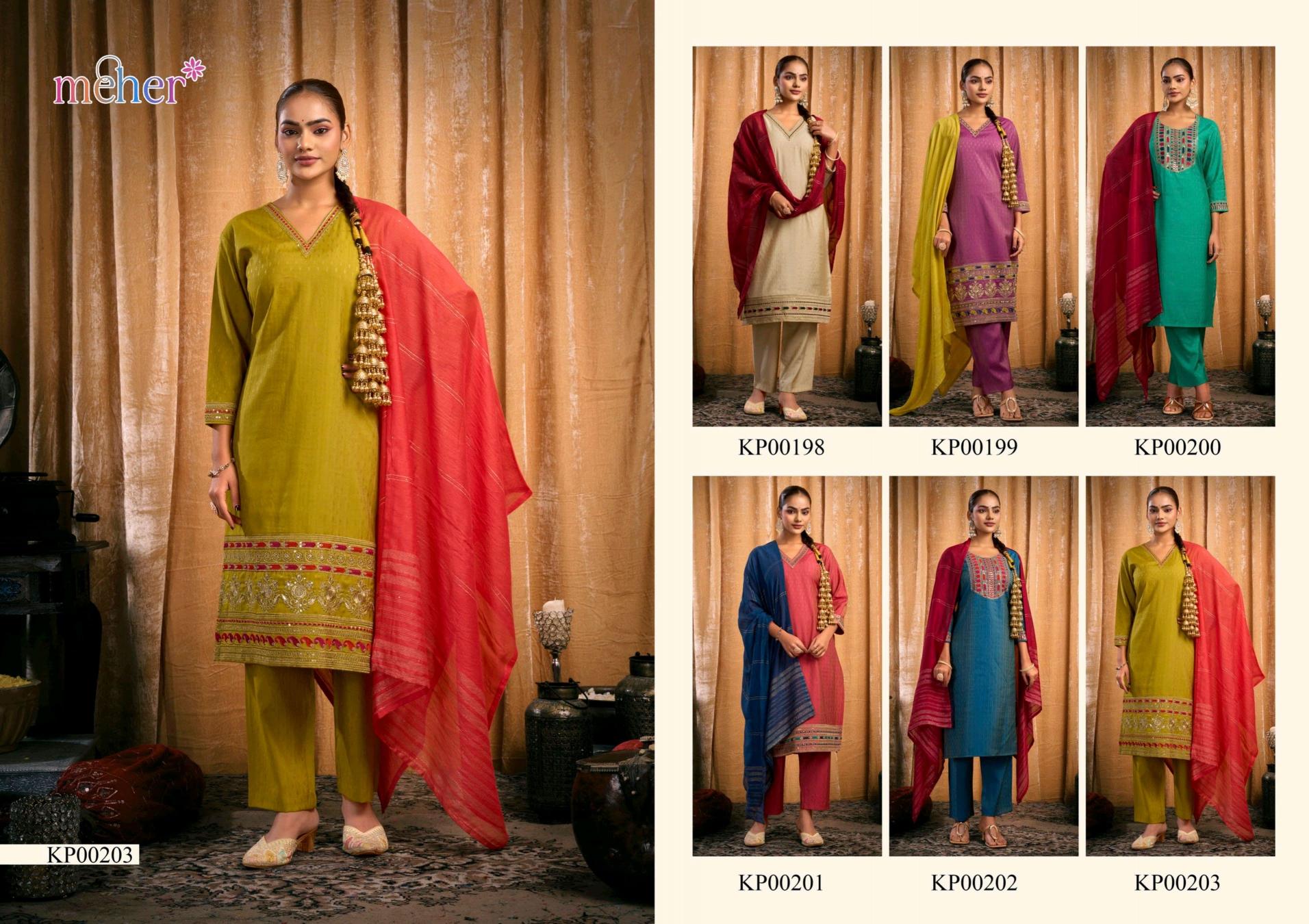Meher presented Rangrez 3 piecs marriage collection 