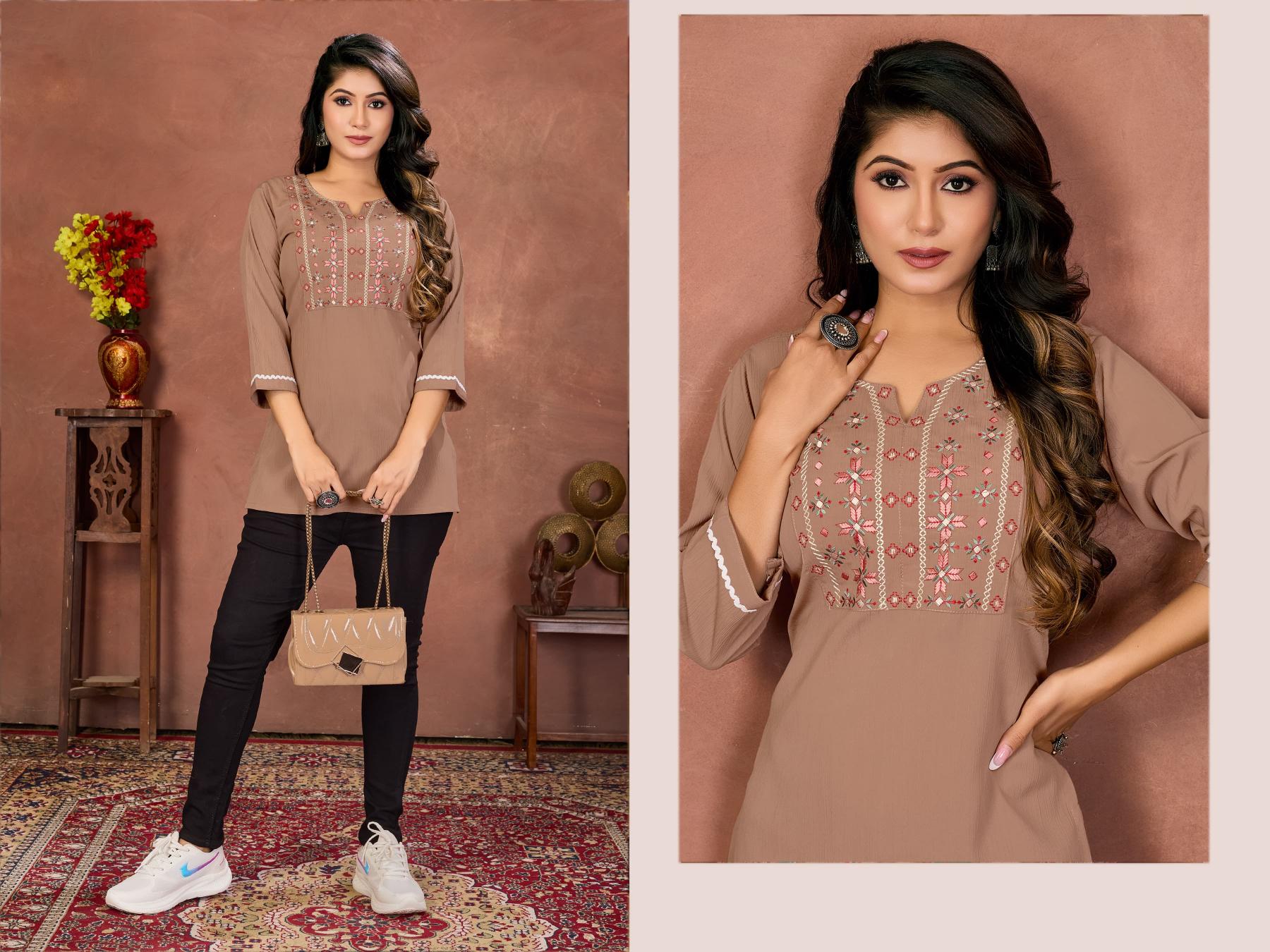 Moksh International Niki Vol 1 catalog selfie short kurtis wholesale