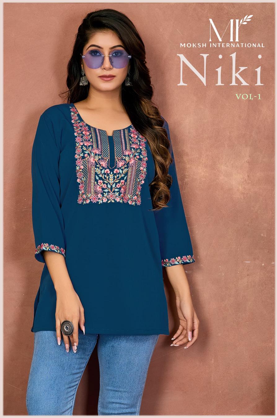 Moksh International Niki Vol 1 catalog selfie short kurtis wholesale